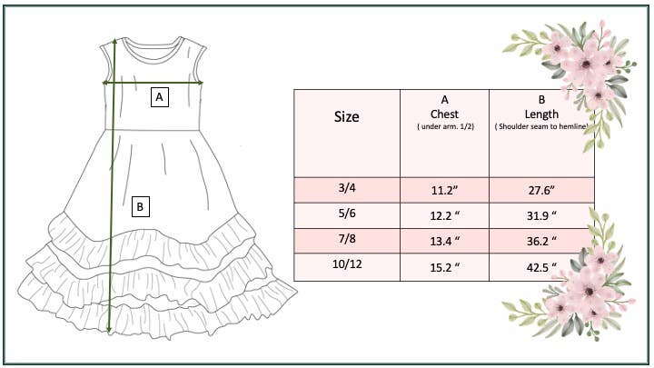 Girls' Plum Floral Sleeveless Ruffle Dress