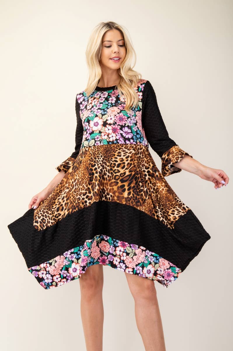 Floral and Leopard Tunic