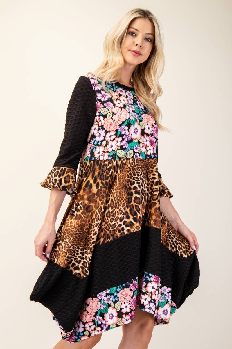 Floral and Leopard Tunic