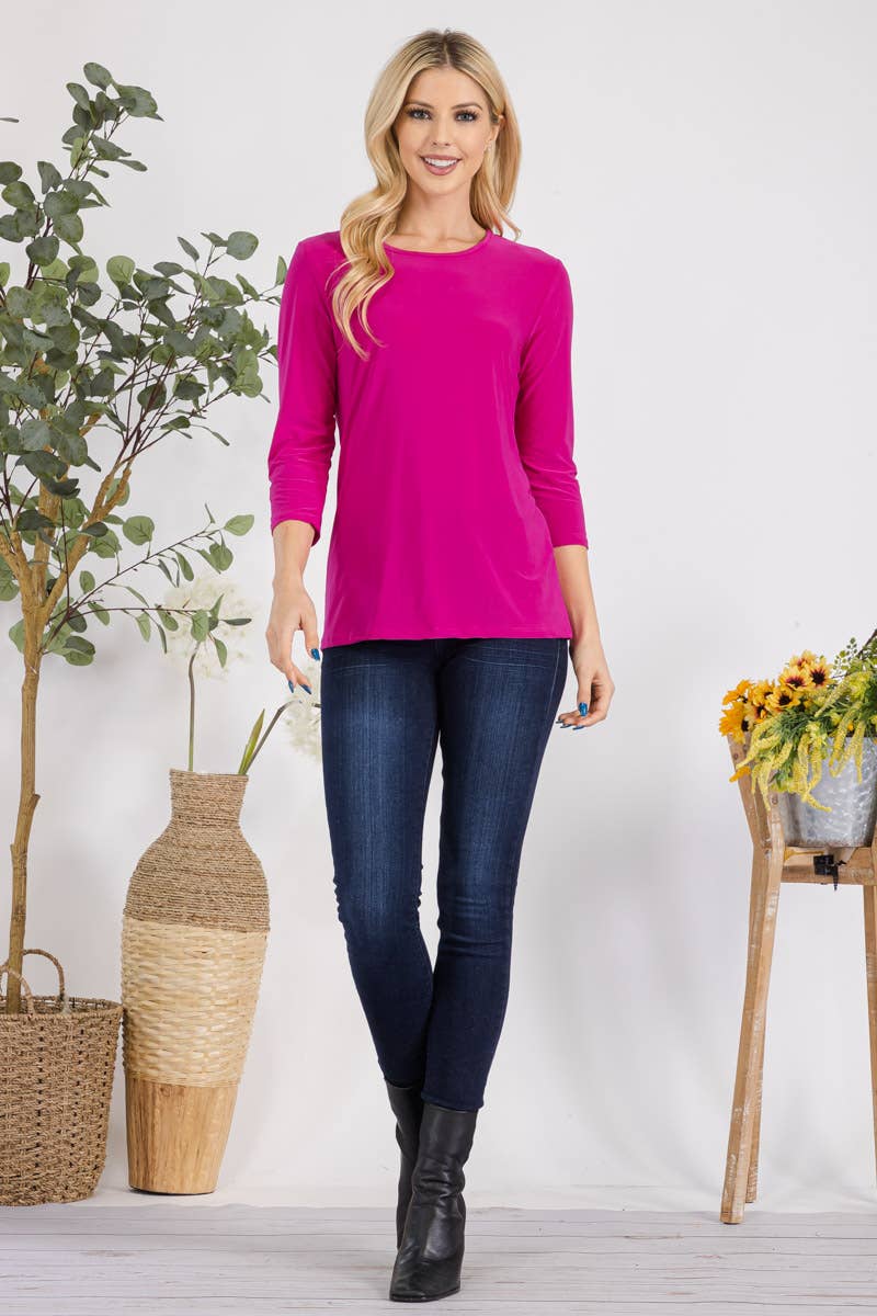 Layering Top 3/4 Sleeve