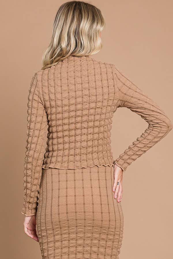 Long-Sleeve Bubble Layering Top