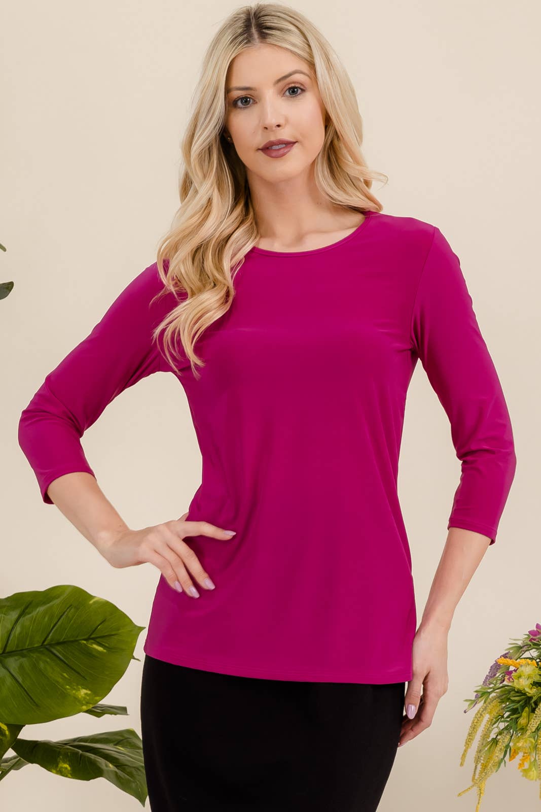 Layering Top 3/4 Sleeve