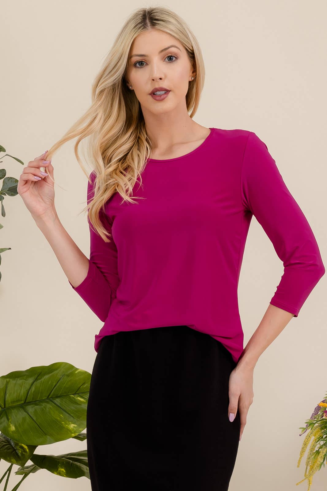 Layering Top 3/4 Sleeve
