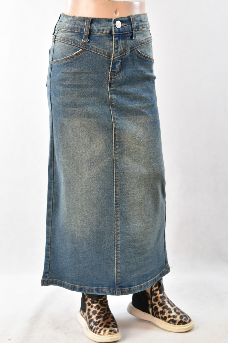 Girls' Maxi Denim Skirt