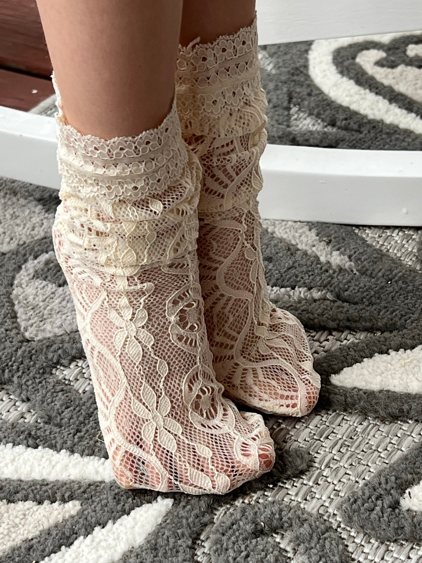 Girls Lace Socks - Tall