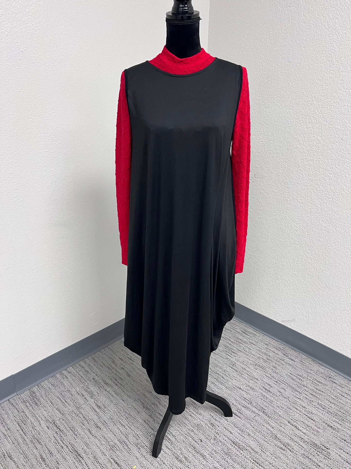 Mock Neck Jacquard Layering Crop Top