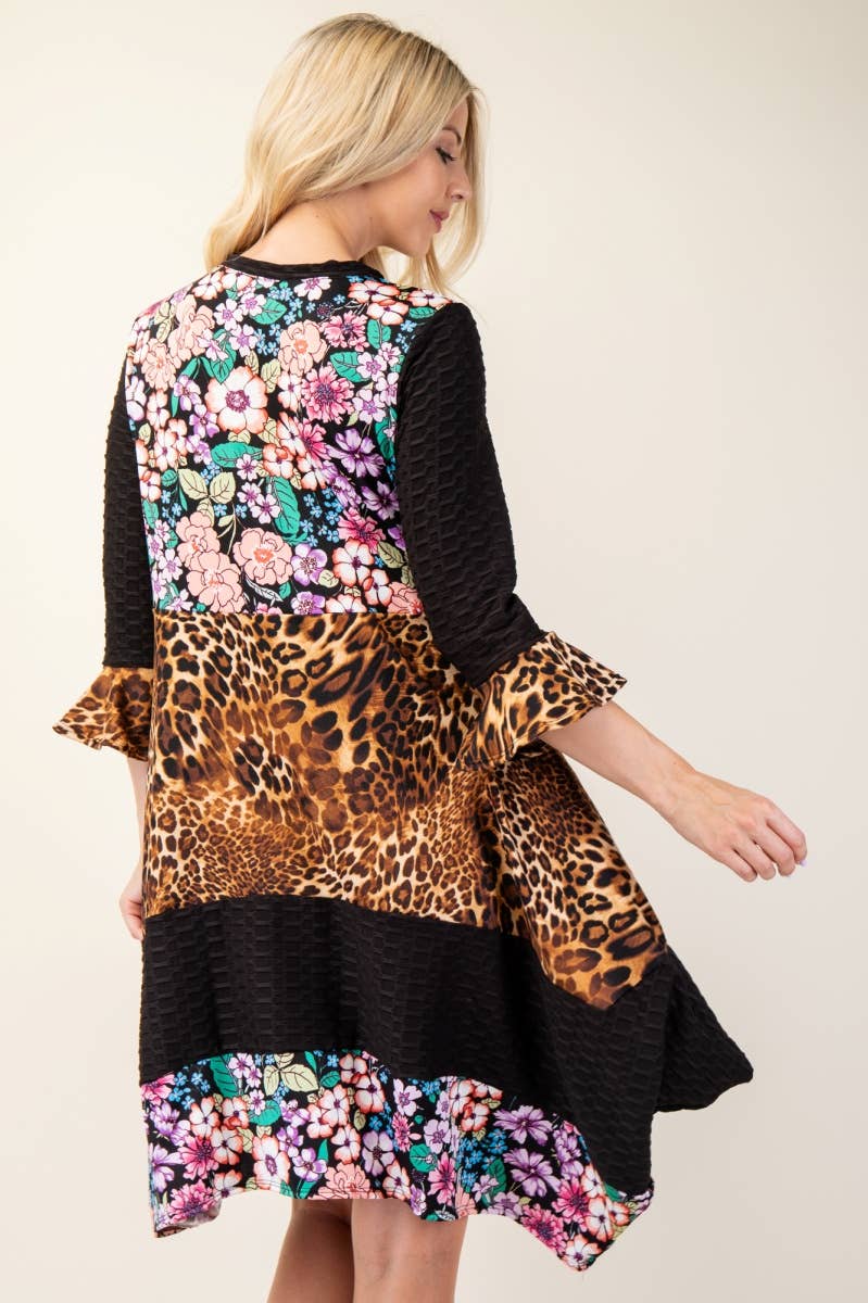 Floral and Leopard Tunic