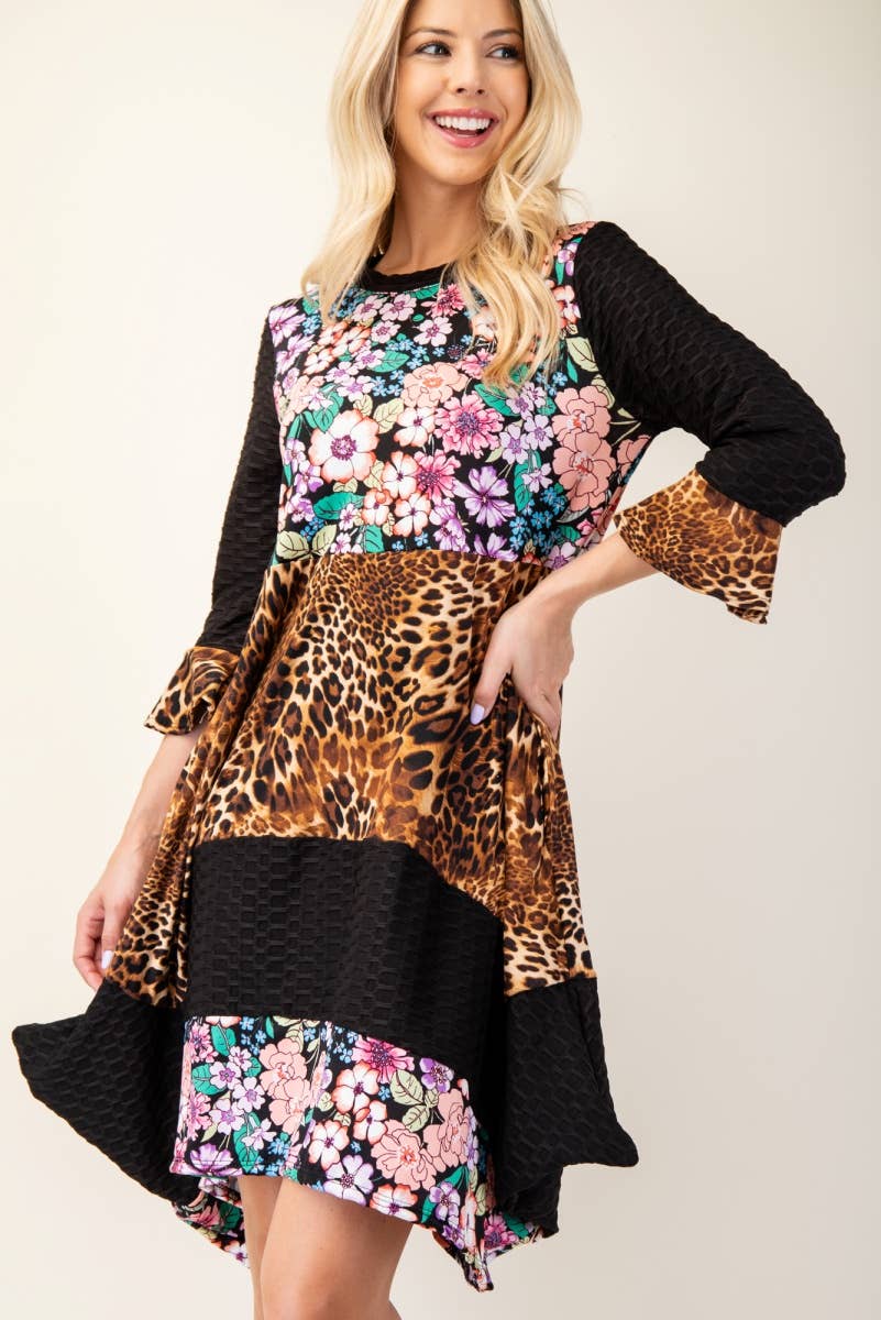 Floral and Leopard Tunic
