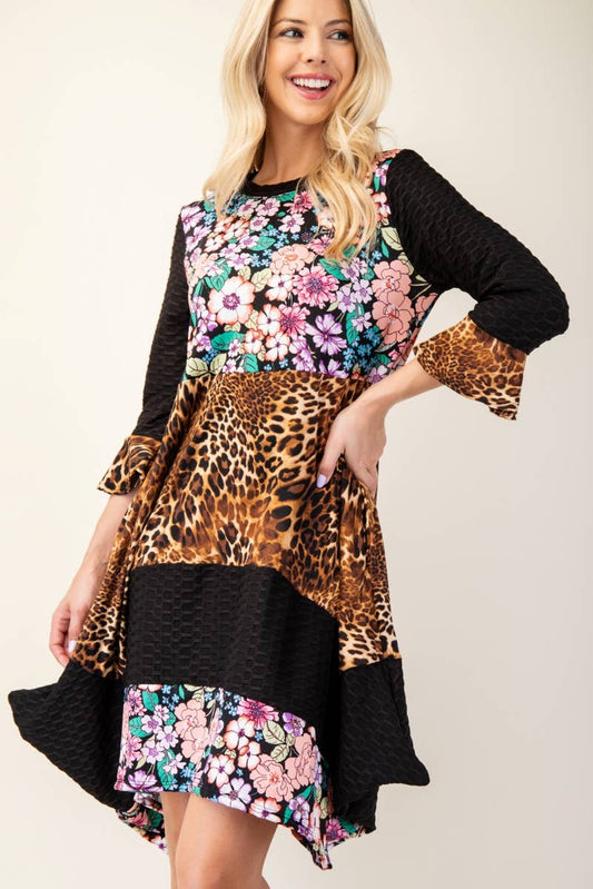 Floral and Leopard Tunic