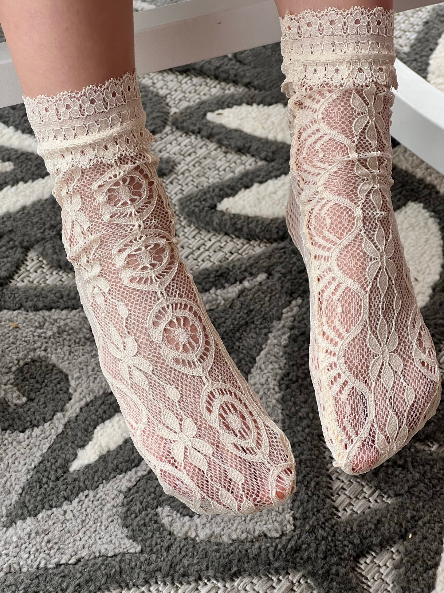 Girls Lace Socks - Short