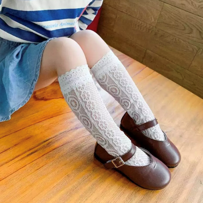 Girls Lace Socks - Tall